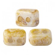 Ios par Puca® beads Opaque beige spotted 02010-65322